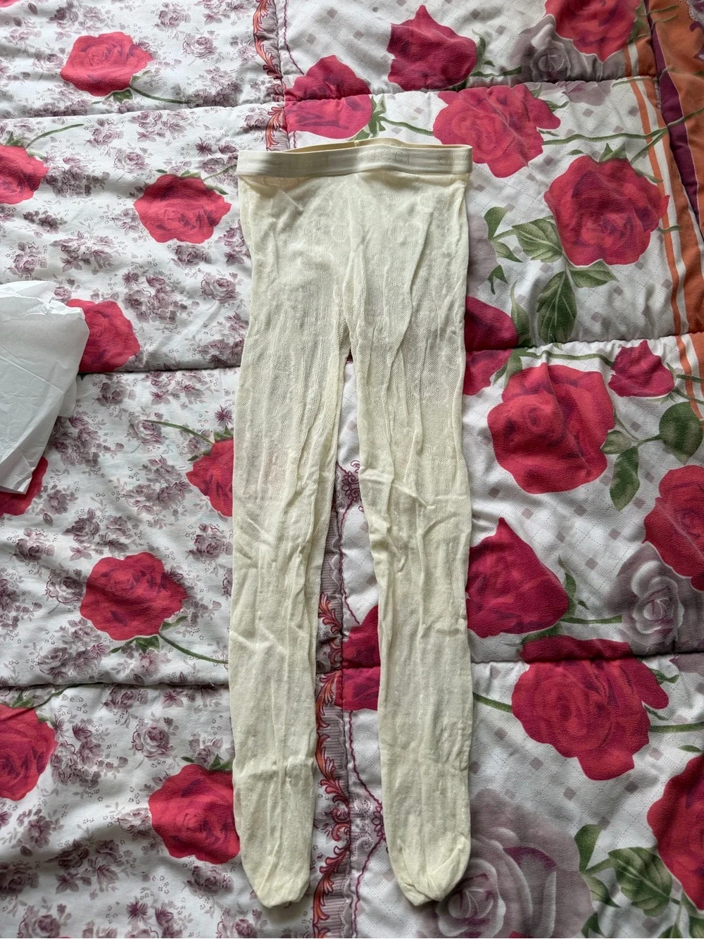 Gucci Sheer White GG Logo Tights